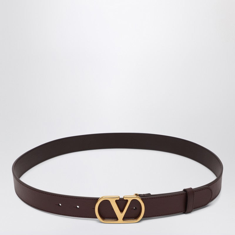 Ceinture marron foncé Valentino Garavani Vlogo Signature