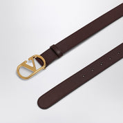 Ceinture marron foncé Valentino Garavani Vlogo Signature