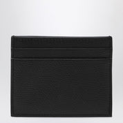 Porte-cartes Valentino Garavani Vlogo Signature en cuir de veau noir