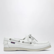 Sebago Portland Women’s Leather Boat Shoes — White Loafers