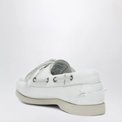 Sebago Portland Women’s Leather Boat Shoes — White Loafers