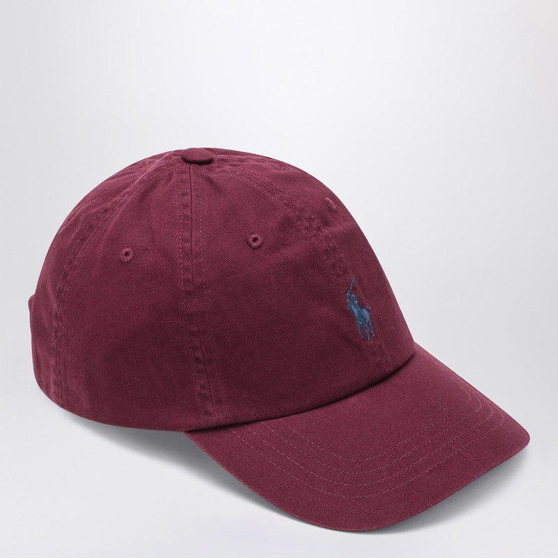Polo Ralph Lauren Burgundy baseball cap with logo