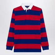 Polo Ralph Lauren de manga larga con rayas rojas y azules