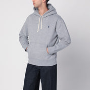 Polo Ralph Lauren Grey hoodie with logo in brushed cotton blend