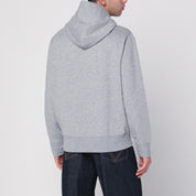 Polo Ralph Lauren Grey hoodie with logo in brushed cotton blend