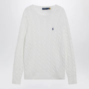 Polo Ralph Lauren White cable-knit cotton sweater