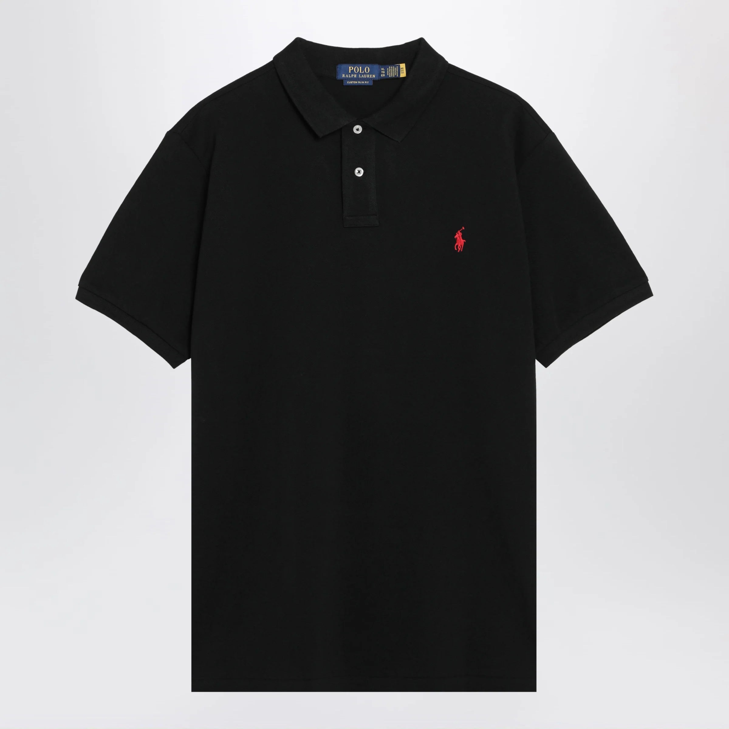 Polo Ralph Lauren Black cotton Custom Slim-Fit polo