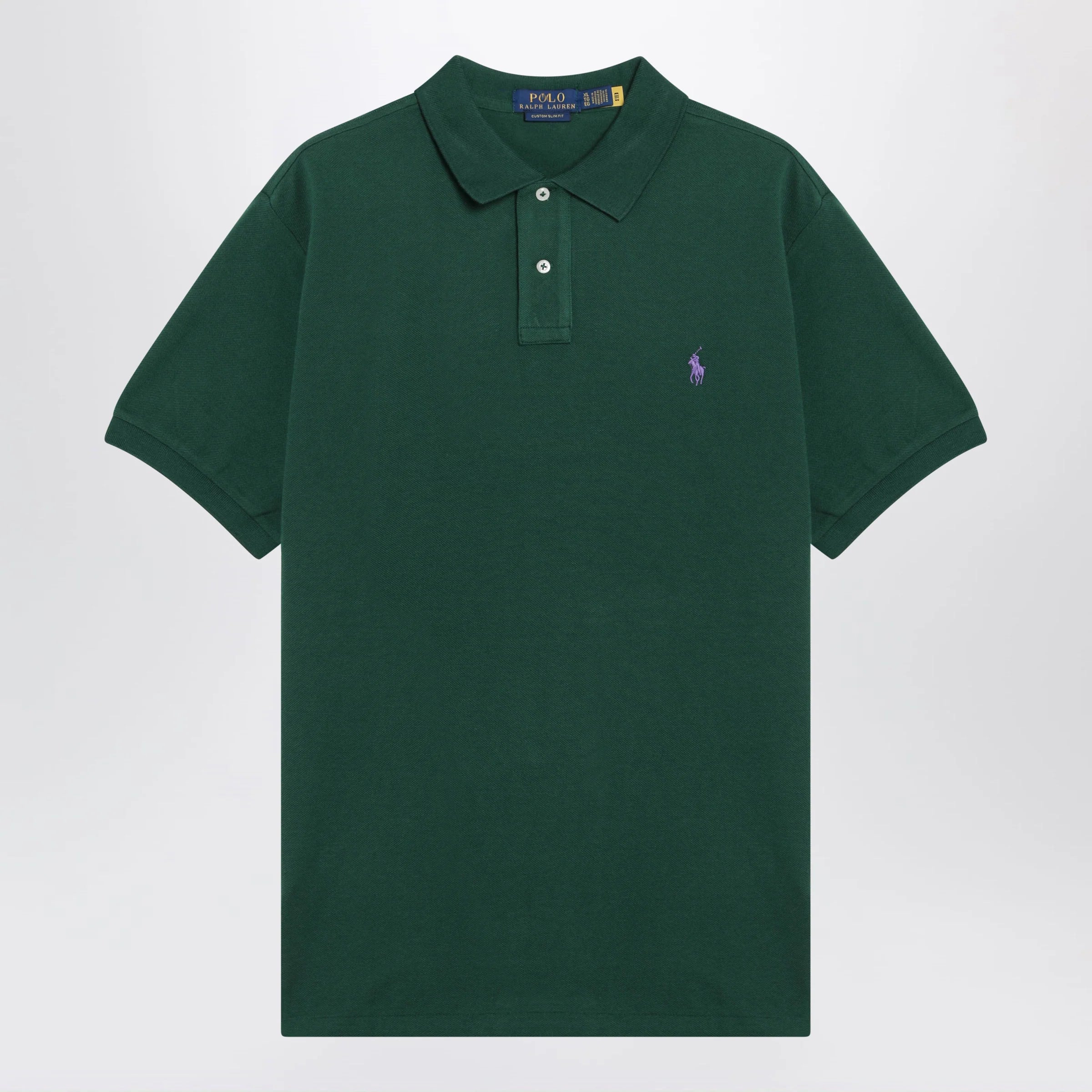 Polo Ralph Lauren Forest green cotton Custom Slim-Fit polo shirt