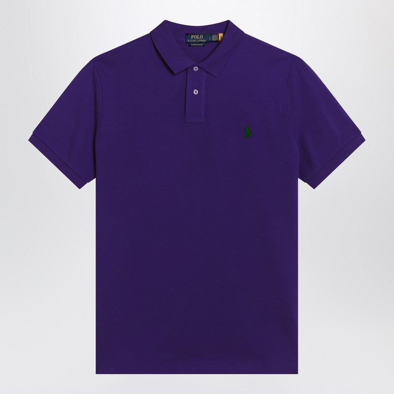 Polo Ralph Lauren en coton violet, coupe slim sur mesure
