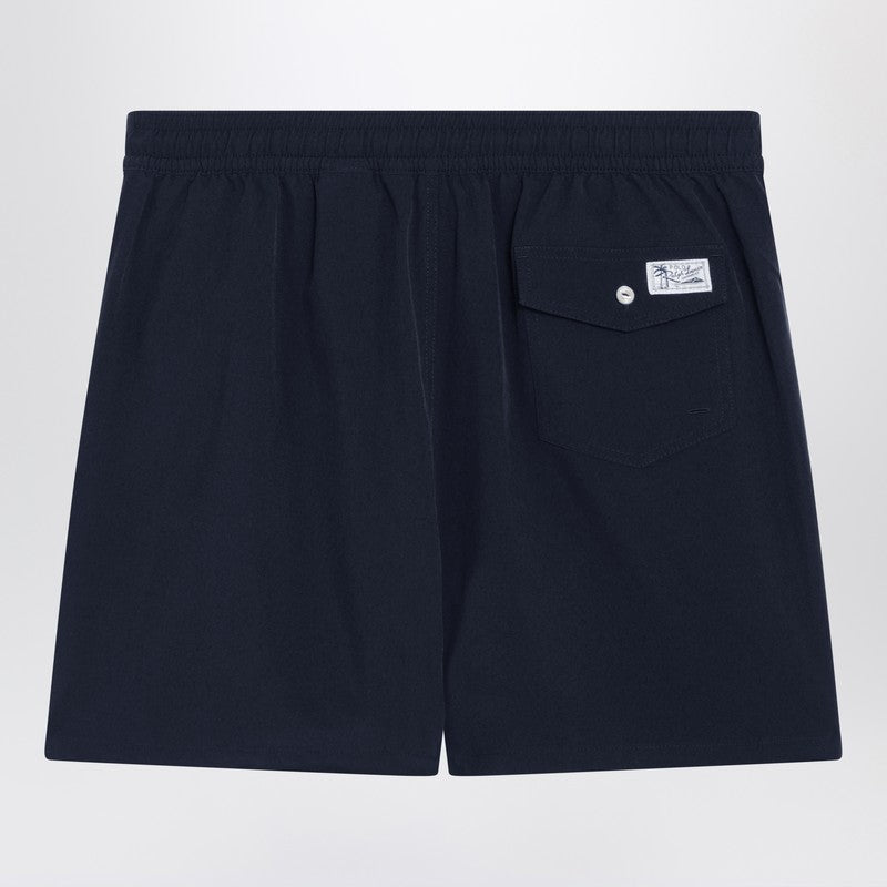 Polo Ralph Lauren Boxer navy blue swim trunks with logo