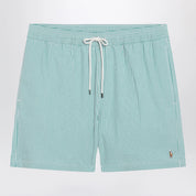 Polo Ralph Lauren Traveler striped white/green seersucker swim shorts