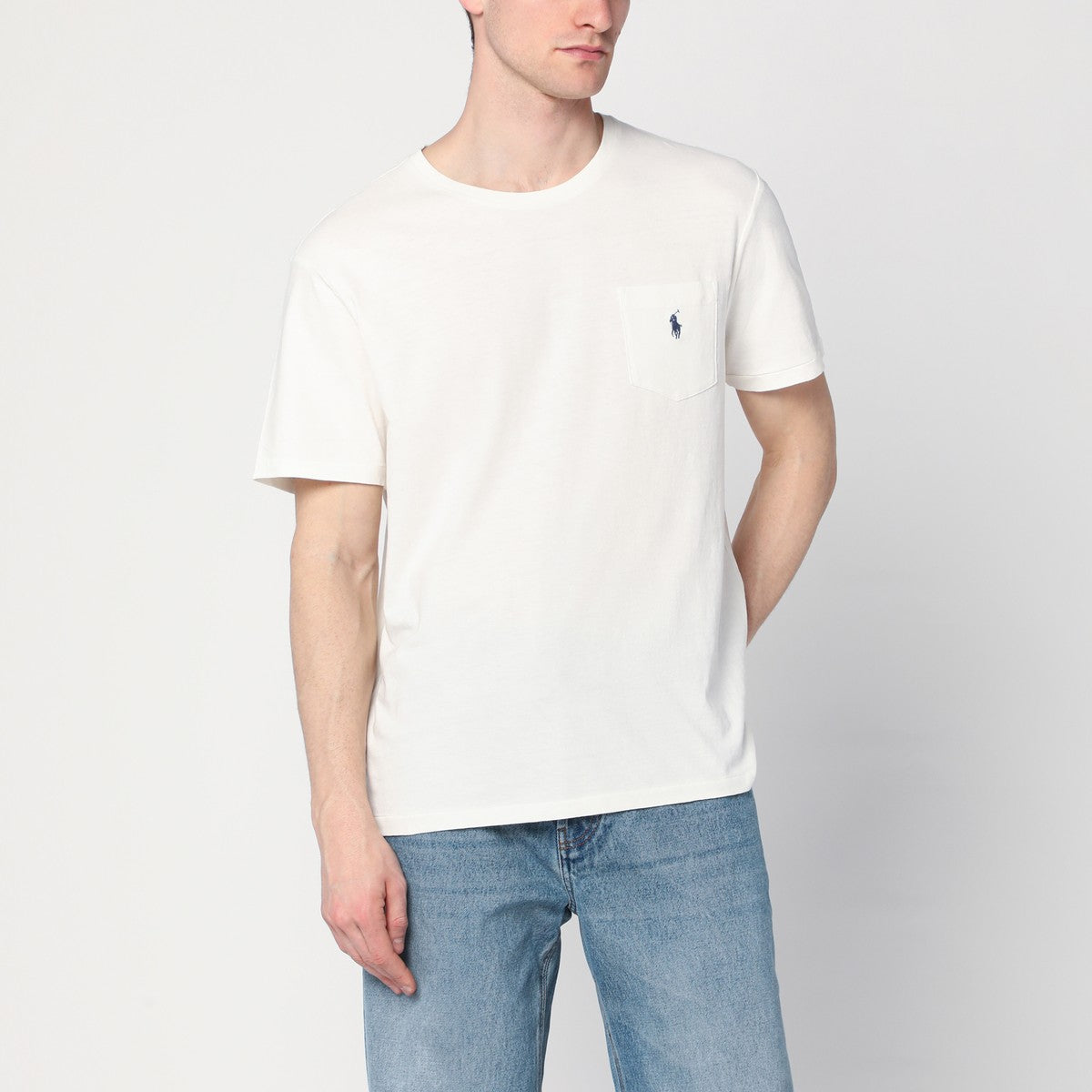 Polo Ralph Lauren White cotton T-shirt with chest pocket