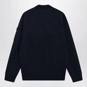 Polo Ralph Lauren Navy blue zip-up cotton-blend sweatshirt