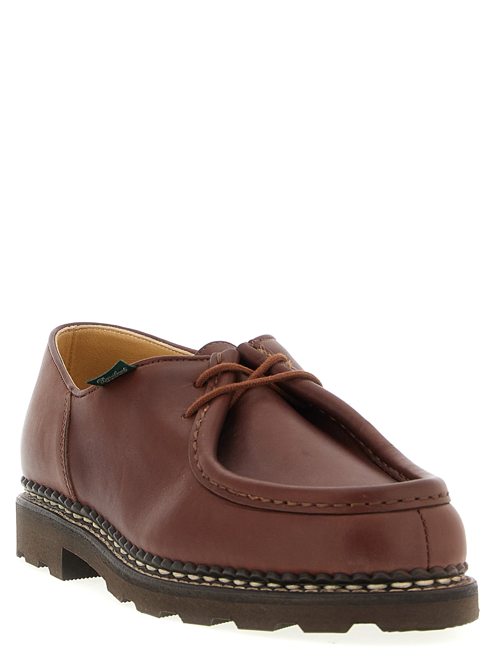 Paraboot Michael Derby Lace-ups — Brown Leather
