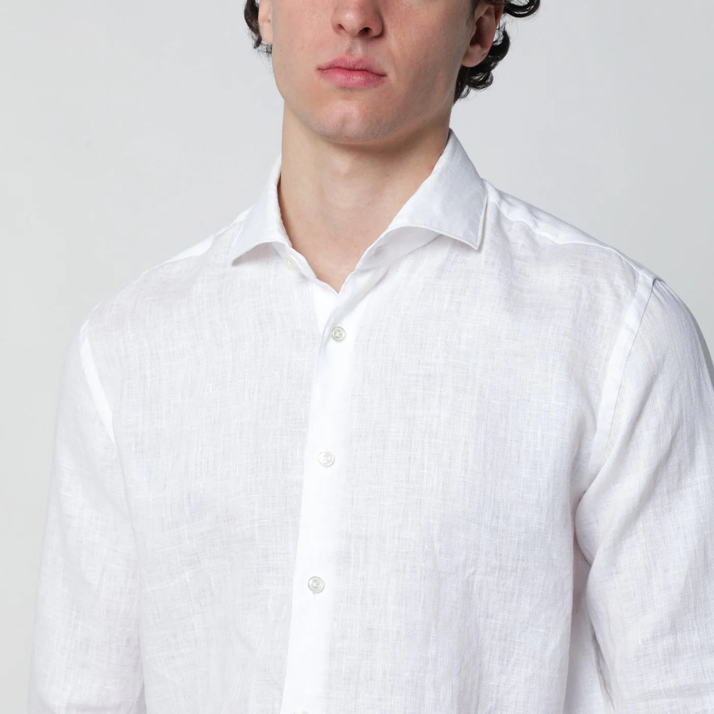 XACUS Tailor Fit linen shirt white
