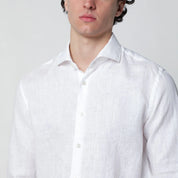 XACUS Tailor Fit linen shirt white