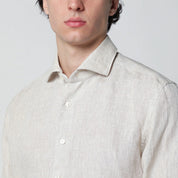 XACUS Tailor Fit linen shirt beige