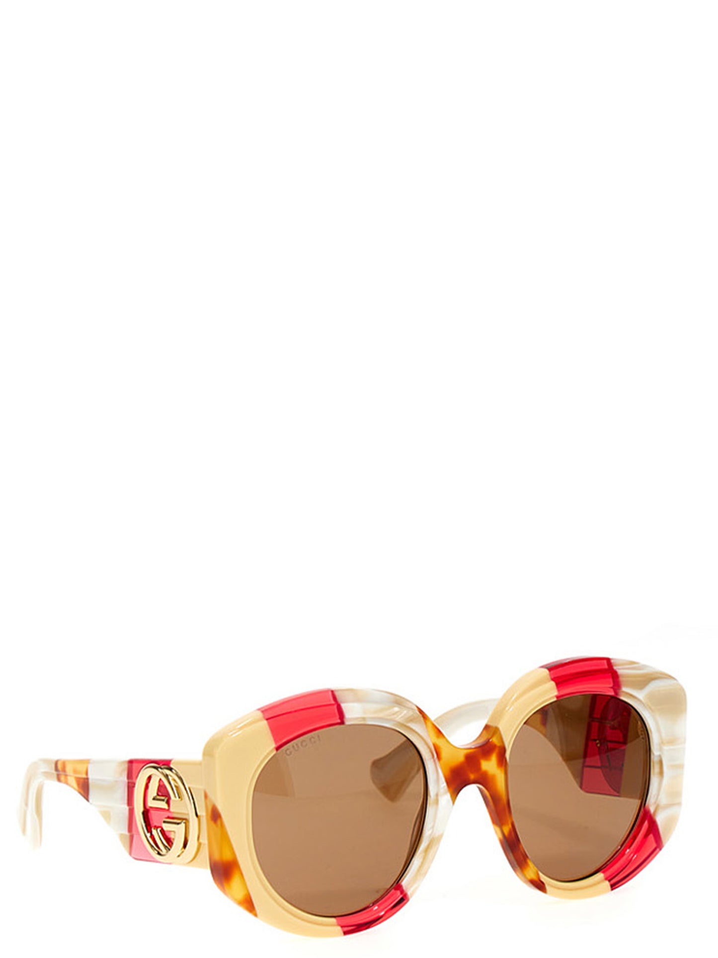 Gucci Tricolor Sunglasses for Women — Oversized Style