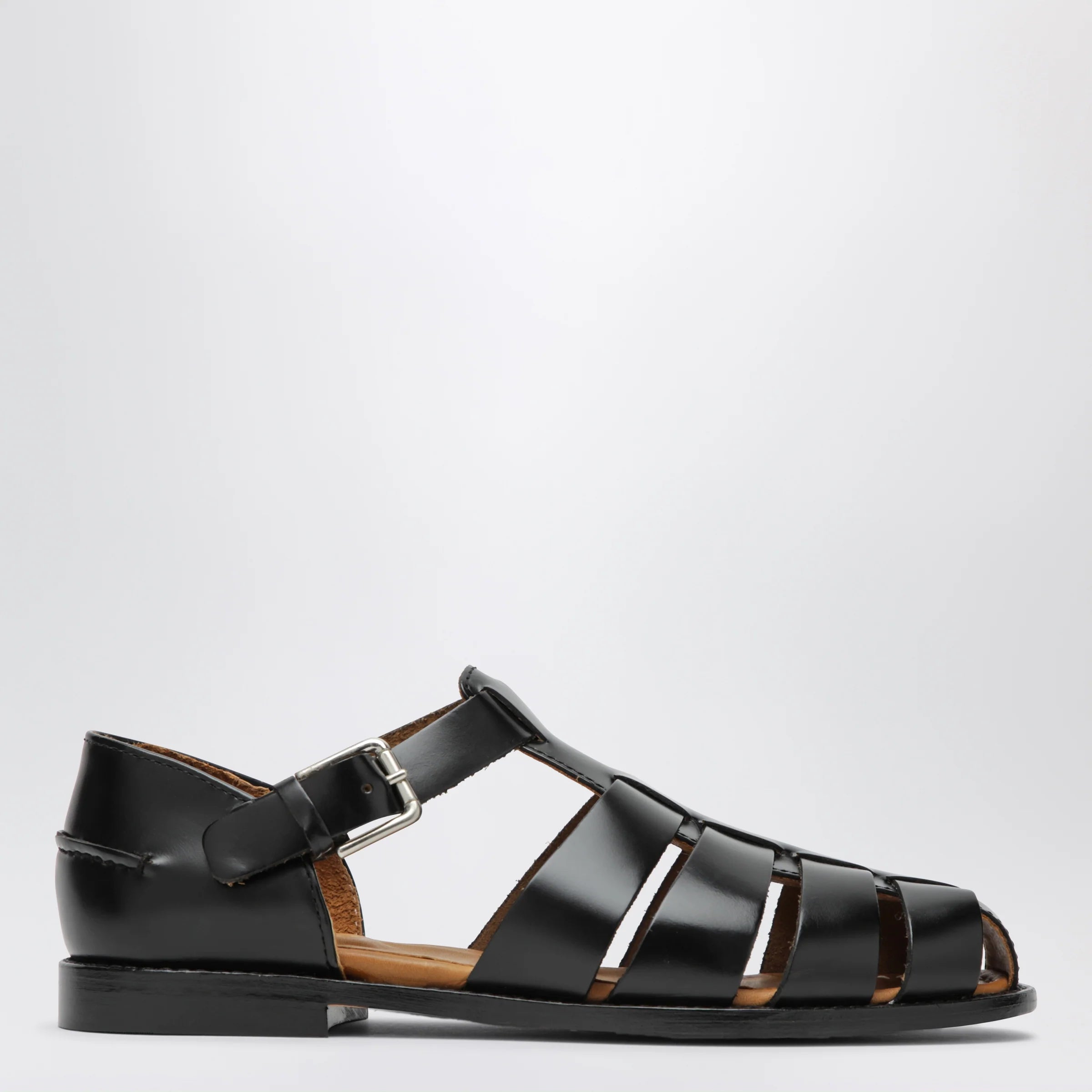 Sebago Gurkha Tale black leather sandals