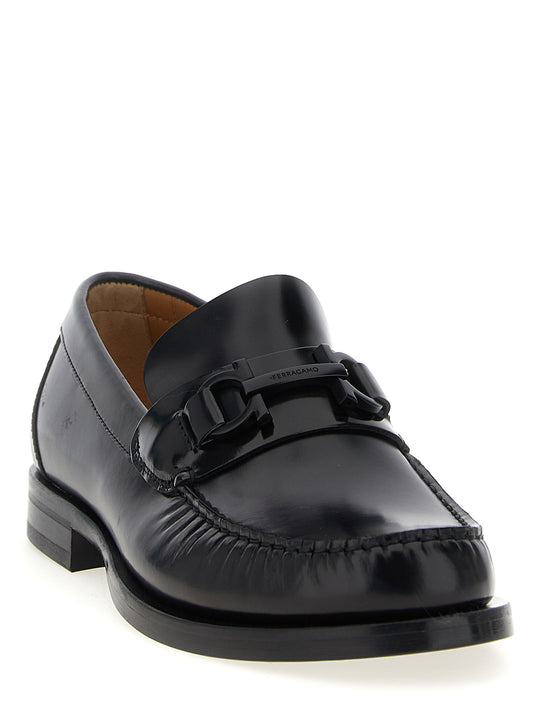 Ferragamo Fort Loafers — Men’s Moccasins, Black | Aumifour