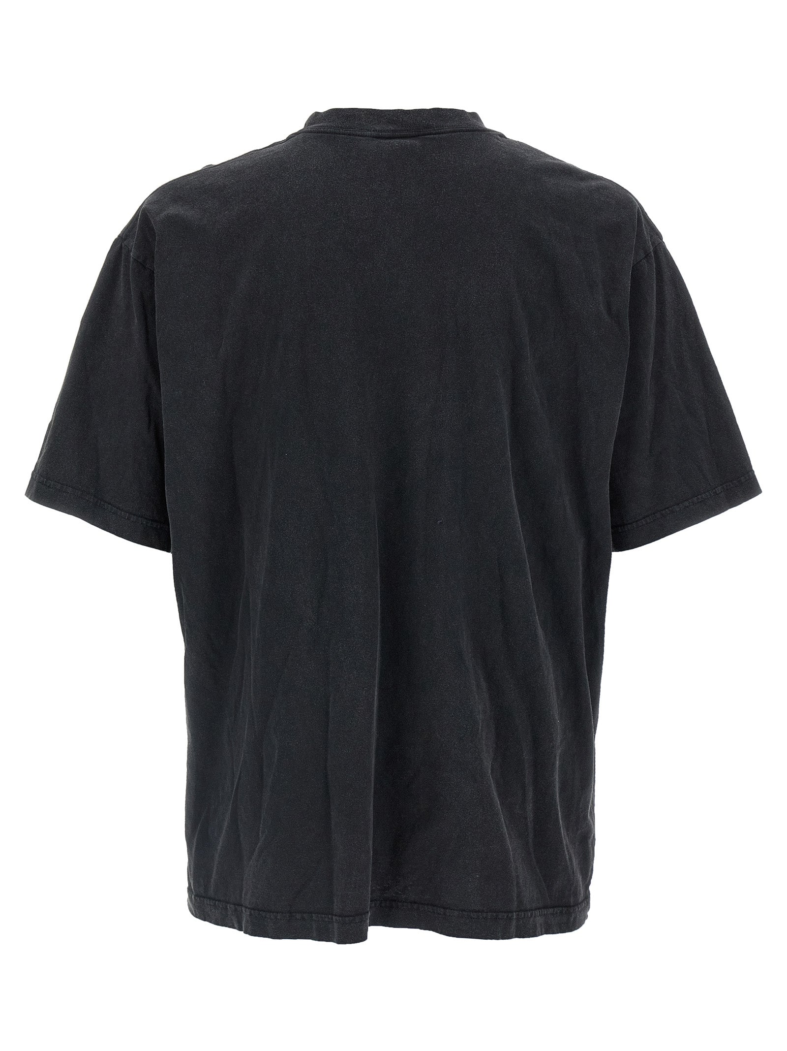 Balenciaga Logo Print T-shirt for Men — Black, True Fit