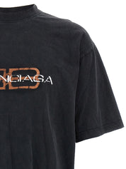 Balenciaga Logo Print T-shirt for Men — Black, True Fit