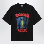 Balenciaga Salon de Couture cotton jersey T-shirt in black