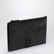 Balenciaga Card case with coin purse in black leather