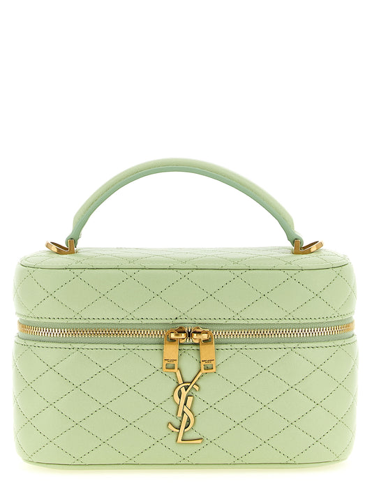 Saint Laurent Gaby Vanity Handbag — Green Quilted