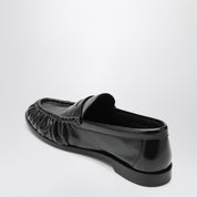 Mocassins en cuir noir Saint Laurent