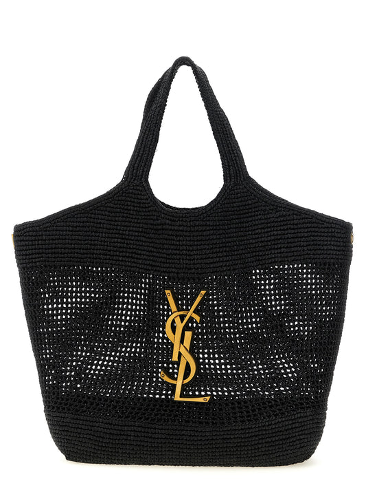 Saint Laurent Icare Shopper Bag — Raffia & Leather