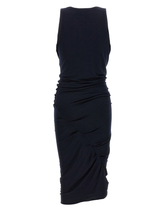 Saint Laurent Jersey Dress - Sleeveless Midi Ruched