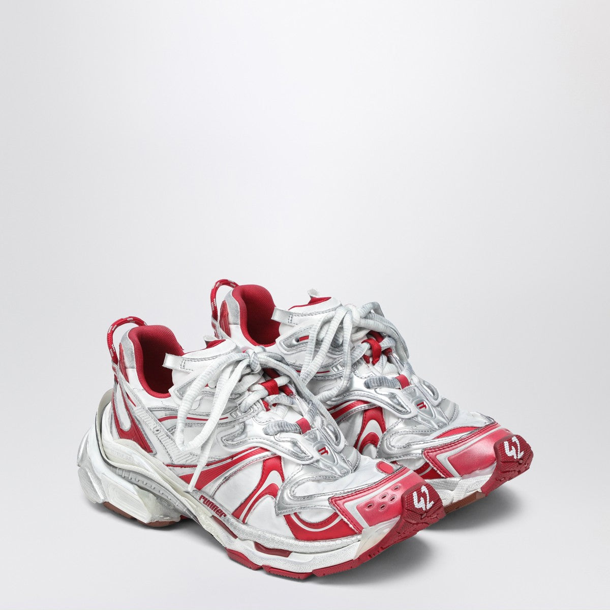 Balenciaga Runner 2.0 sneakers in white grey red