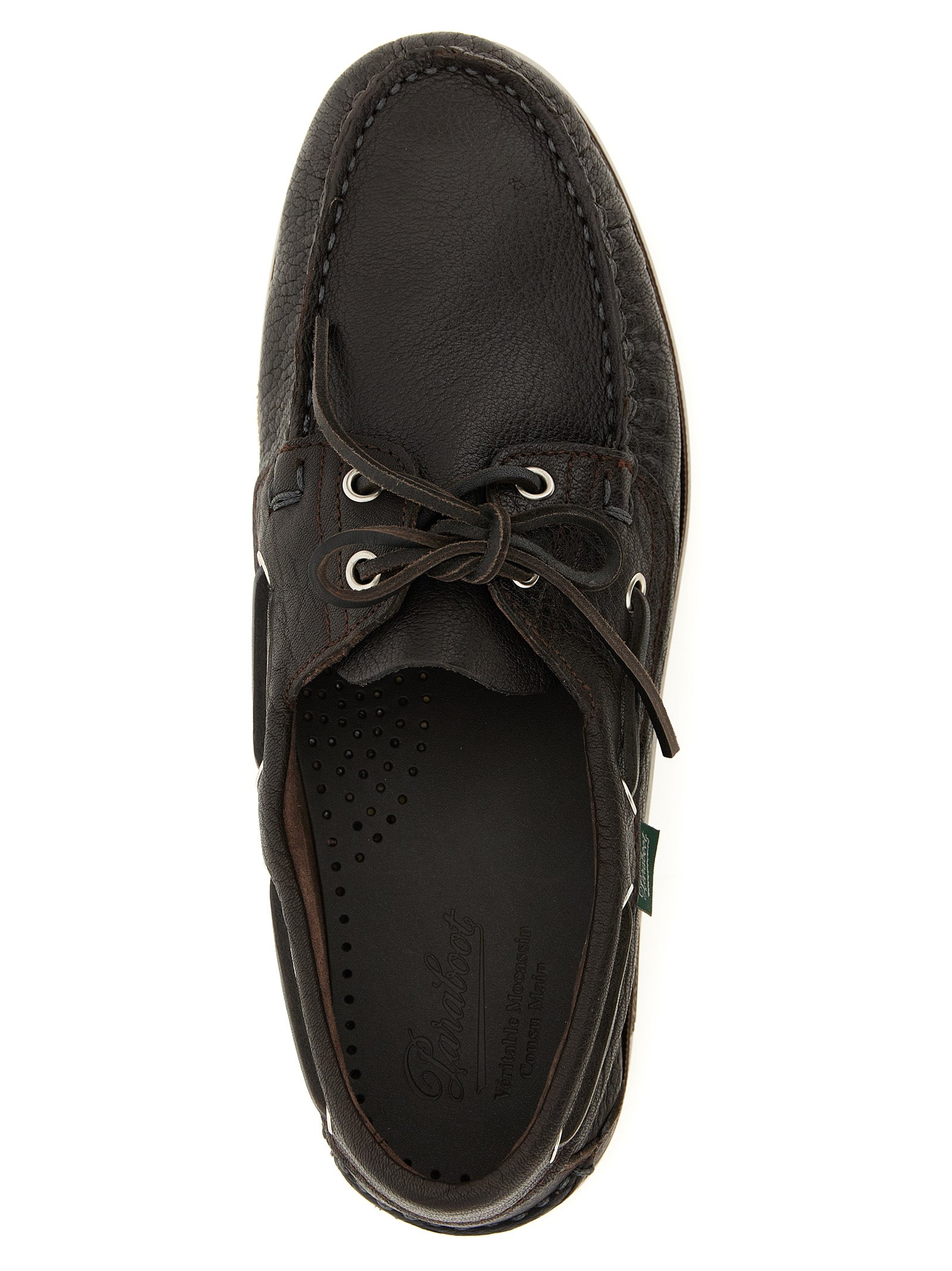 Paraboot Barth Boat Shoe — Brown Moccasins for Men