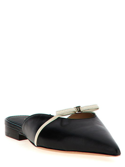 Ferragamo Giulye Mules — Black Flat Shoes for Women