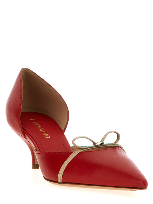 Ferragamo Gyoia Pumps in Red — Leather 40mm Heels