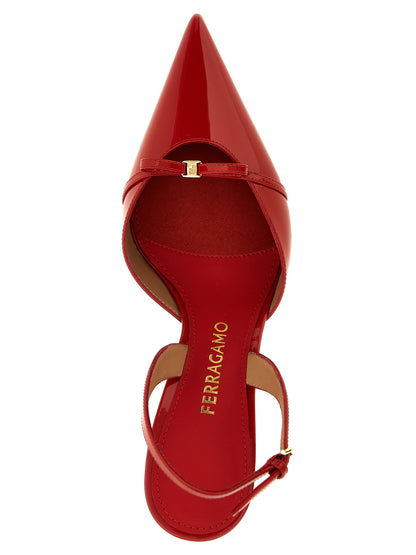 Ferragamo Gylla Slingback Pumps — Red Patent Heels