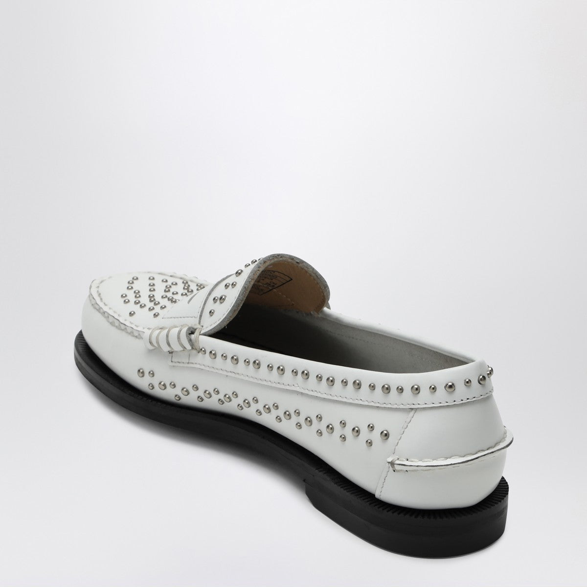 Sebago Classic Dan Loafer — White Leather Studded Loafers
