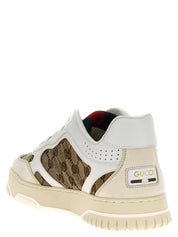 Gucci Re-web Sneakers for Men — Beige Leather • From €550