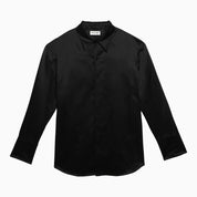 Chemise en soie noire Saint Laurent