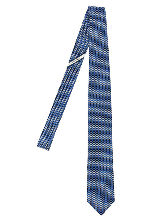 Ferragamo Gancini Print Tie — Silk Men's Accessory