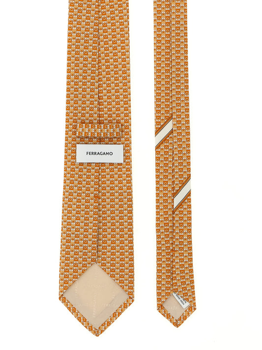 Ferragamo Gancini Print Tie — Silk Men's Tie