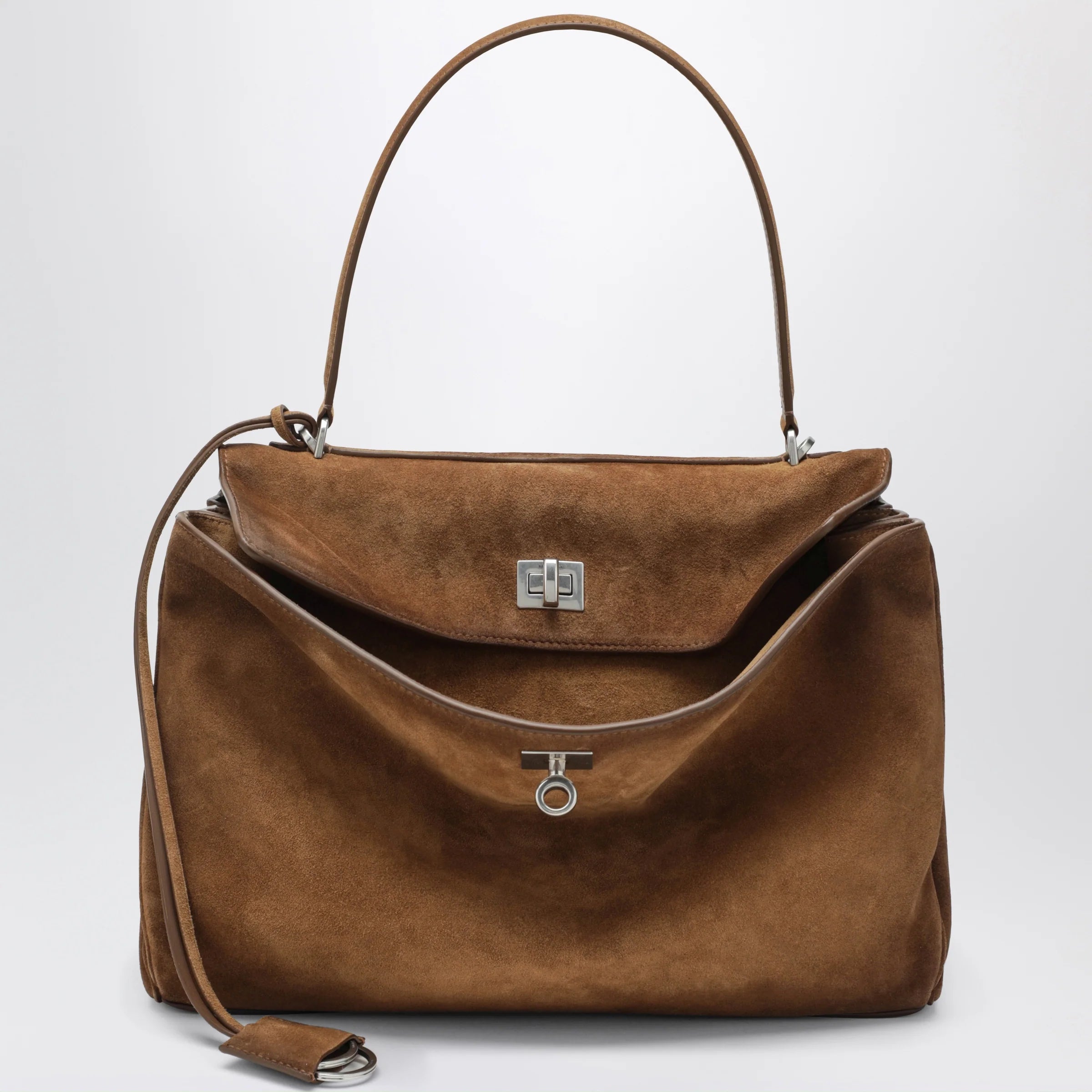 Balenciaga Rodeo medium beige suede bag