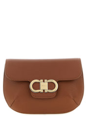 Ferragamo Double Gancini Mini Crossbody Bag — Brown, €990