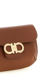 Ferragamo Double Gancini Mini Crossbody Bag — Brown, €990