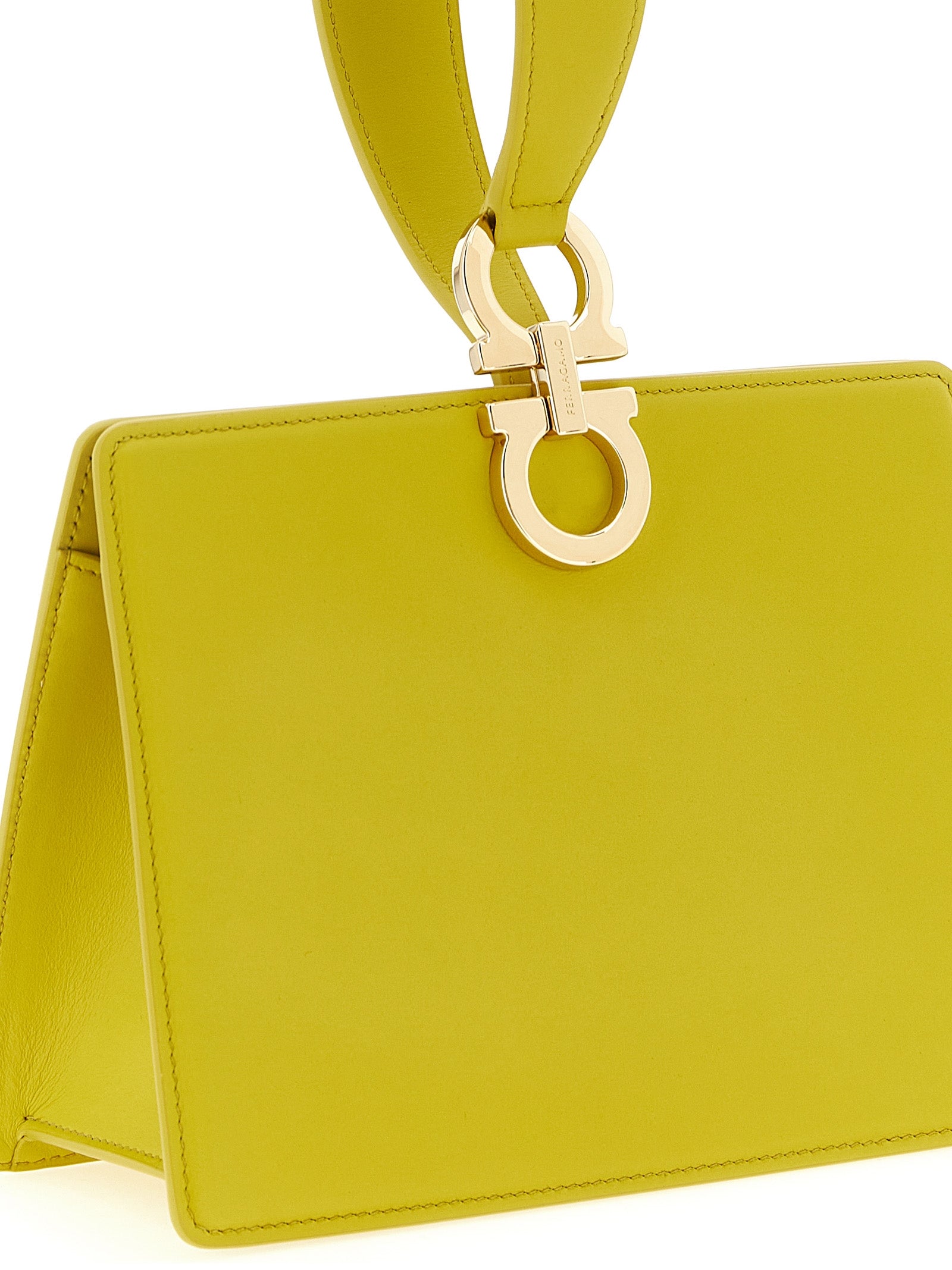 Ferragamo Mini Clutch — Yellow Leather Wristlet