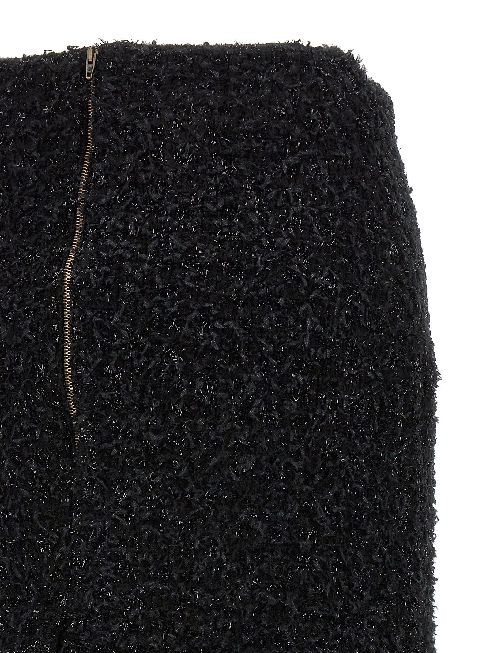 Balenciaga Tweed Midi Skirt — Black | Balenciaga Skirts