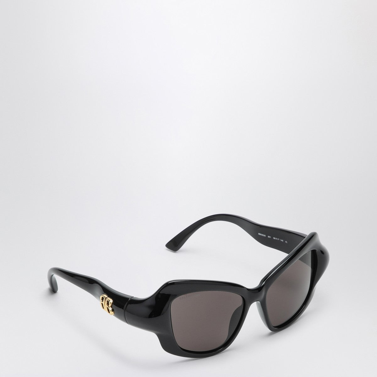 Lunettes de soleil noires Balenciaga Runner Cat