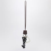 Balenciaga Keychain Charm Heart Le City in burgundy and white