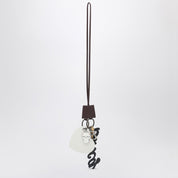 Balenciaga Keychain Charm Heart Le City in burgundy and white